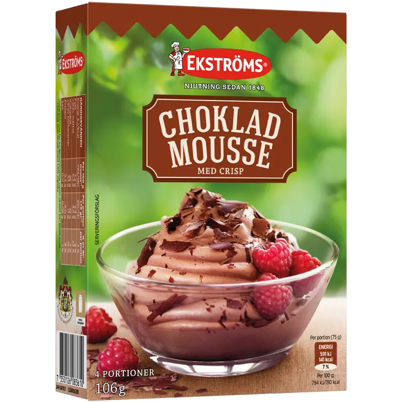 Chokladmousse med Crisp