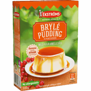 Brylépudding med Karamellsås